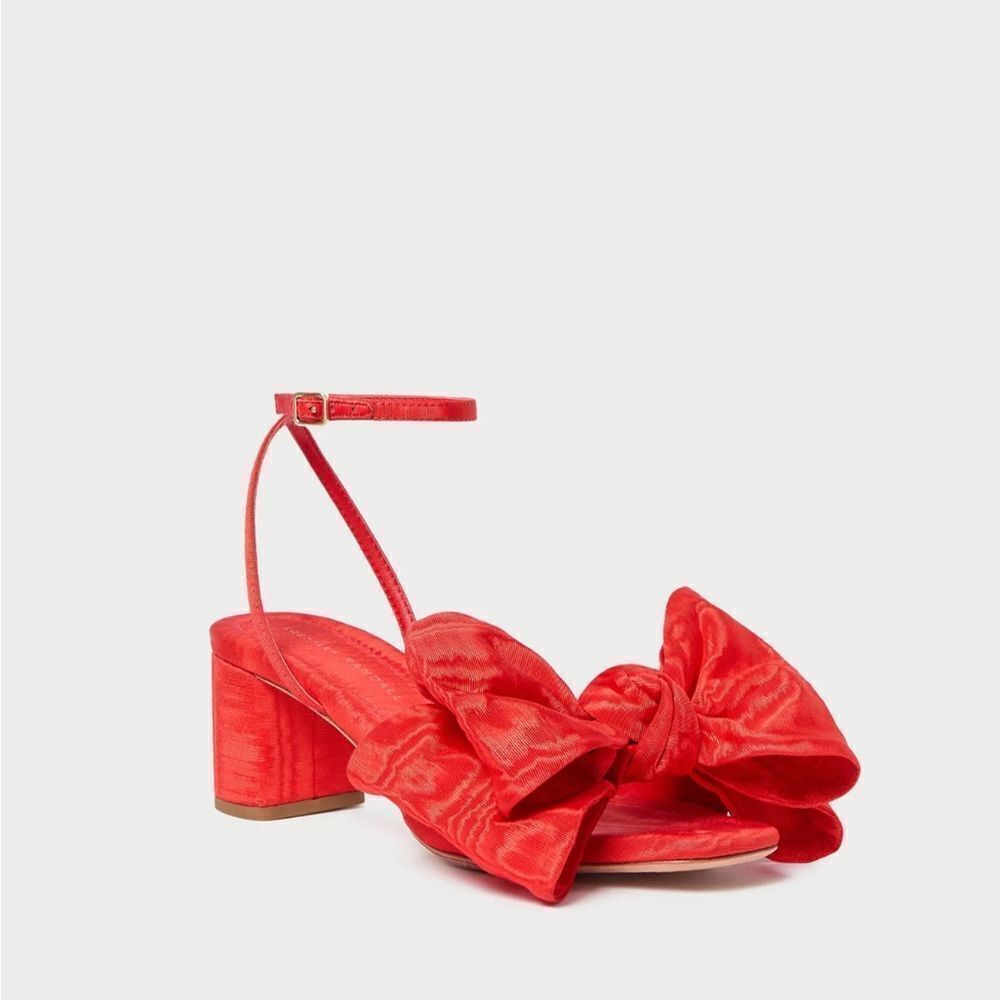 Loeffler Randall Carmen Moiré Bow Heels NWT